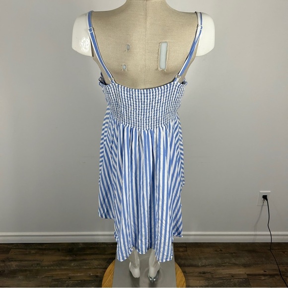 💕 Old navy Blue and White Striped Women's Dress L - Picture 4 of 12